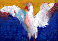 Flying on the Lake, Snow Goose